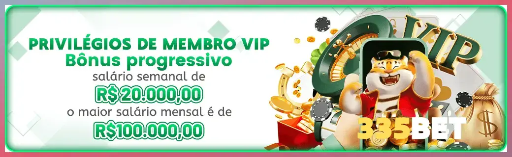 335BET bônus — cashback 15 por cento e níveis VIP